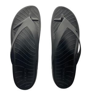 Crocs‎ Black Flip Flops Women’s W11 Iconic Comfort Thong Sandals